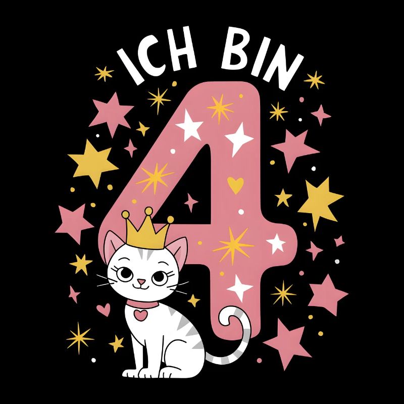 4. Geburtstag Katze Kätzchen Kindergeburtstag
