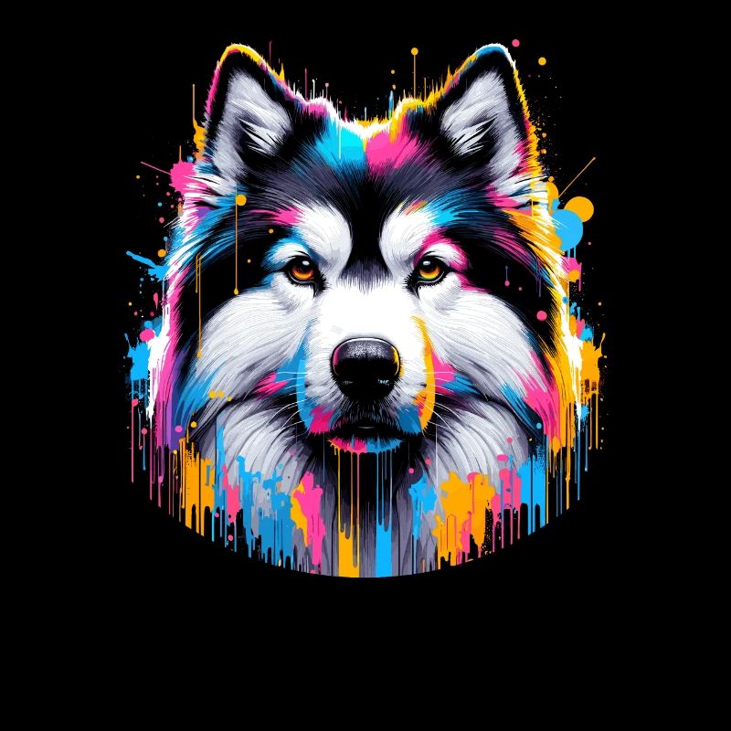 Splash Art Canadian Eskimo Dog