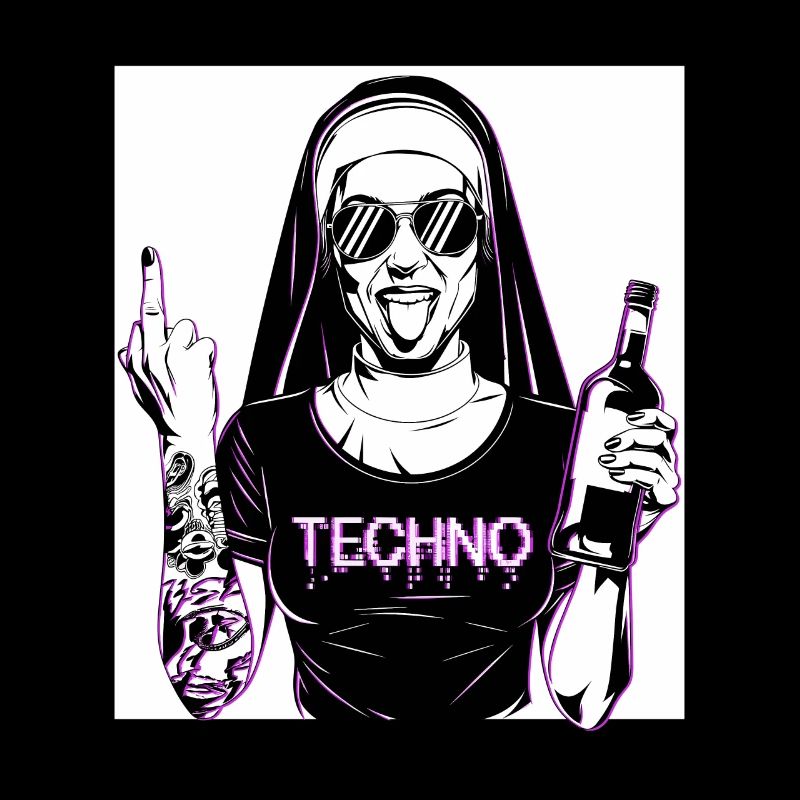 Rebellious Nun Techno Party Hardstyle