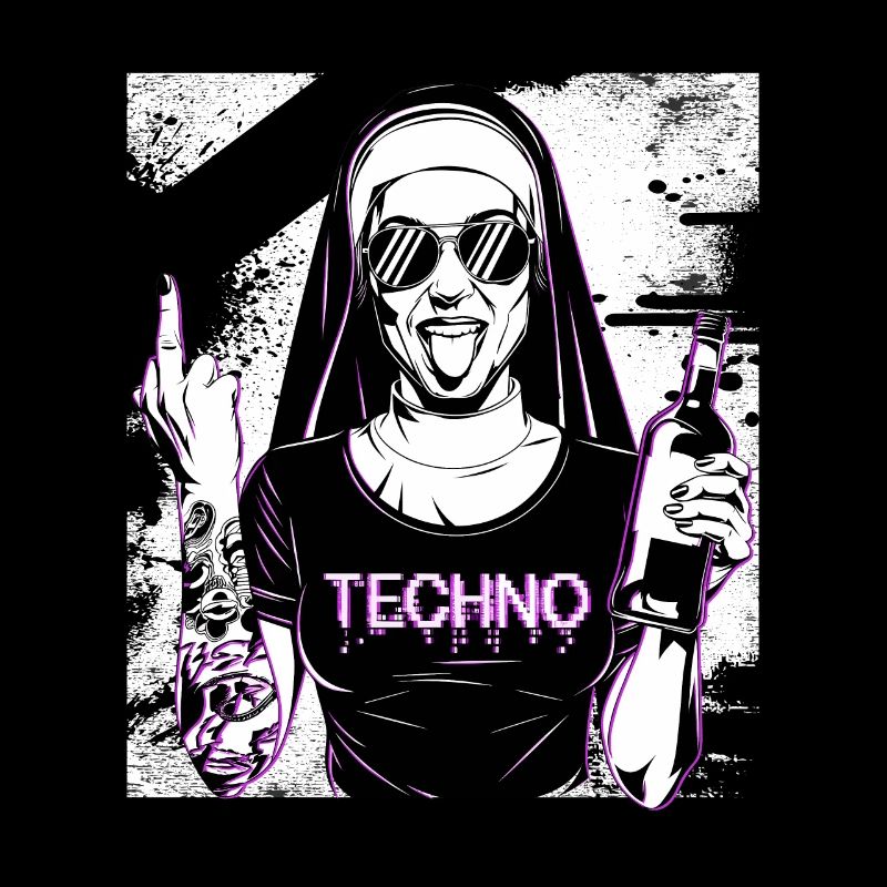 Rebellious Nun Techno Party Hardstyle