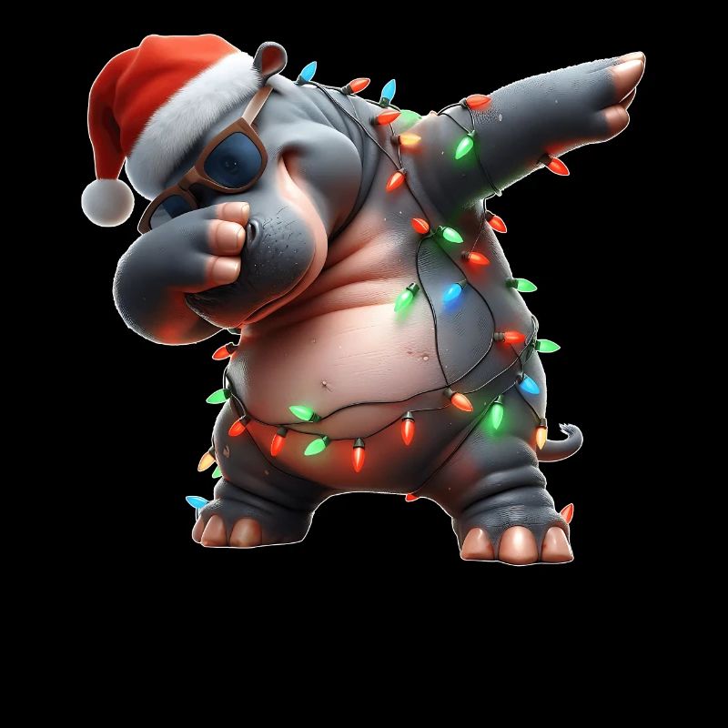Dabbing Hippo Sunglasses Cute