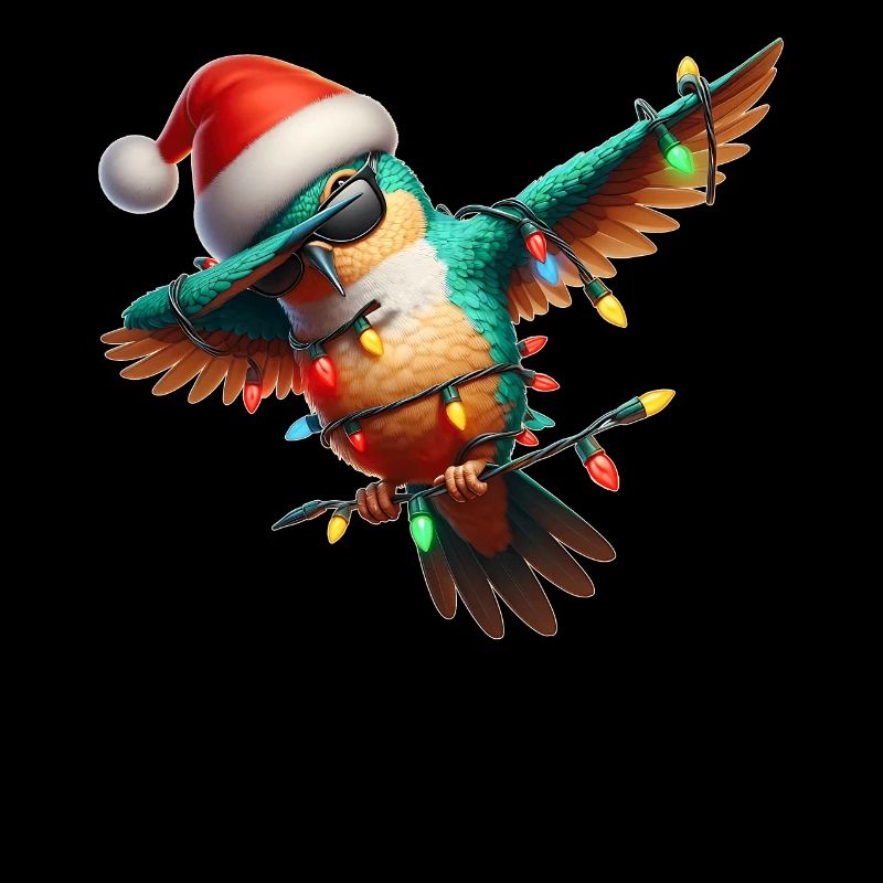 Dabbing Colibri Lunettes de soleil Noël mignon