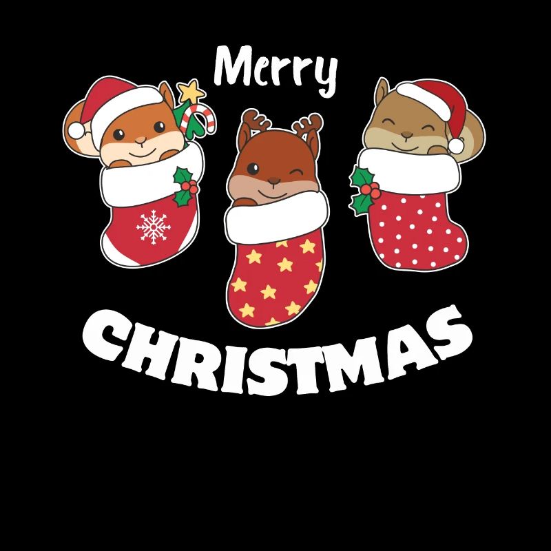 Cute squirrel in Christmas sock too
