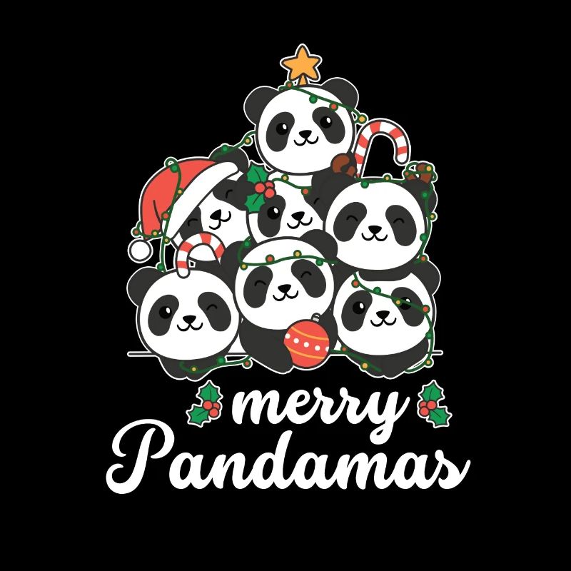 Joyeux Pandamas Jeu de mots Panda Noël