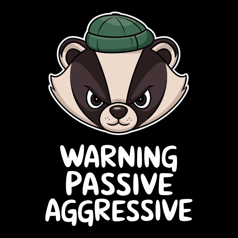 Attention passive aggressive badger with cap