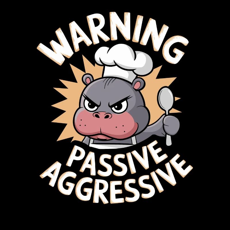 Warning Passive Aggressive Koch Nilpferd