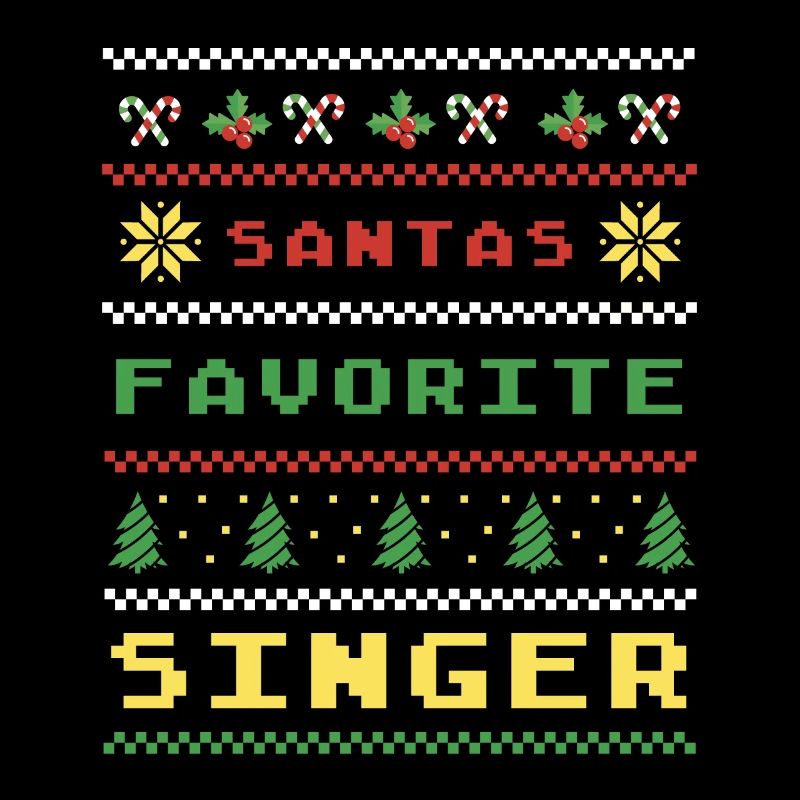 Santa's Favorite Singer Christmas Pattern