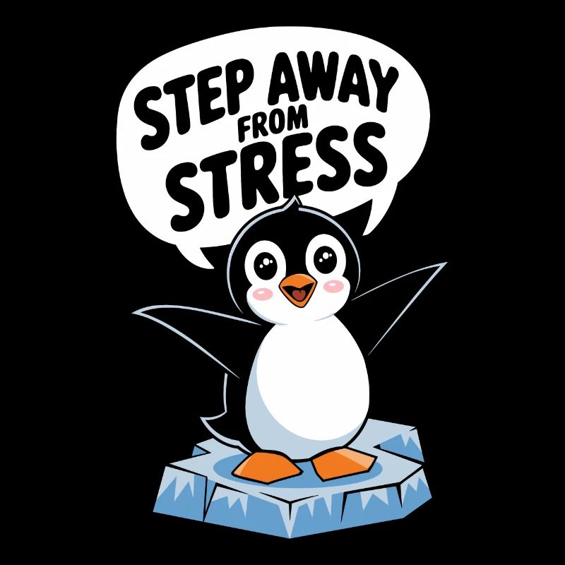 Penguin steps away from stress