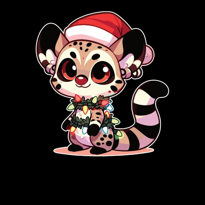 Fées de Noël guirlande lumineuse minuscule tachetée chat