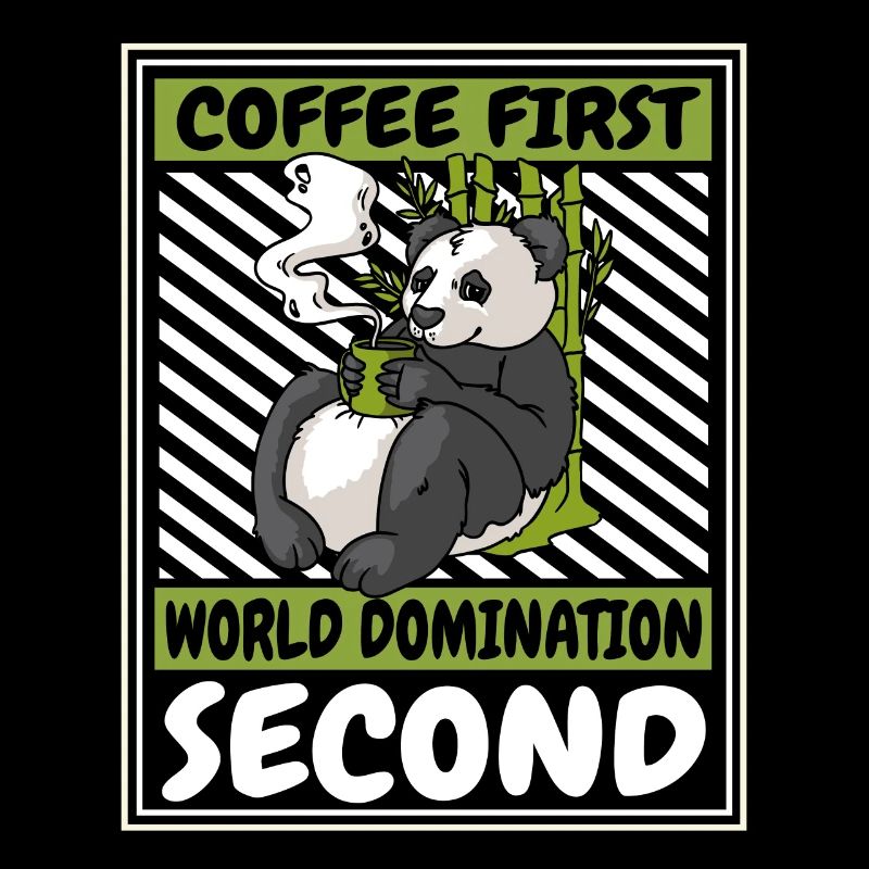 Café Première Domination du Monde Deuxième Panda Ours