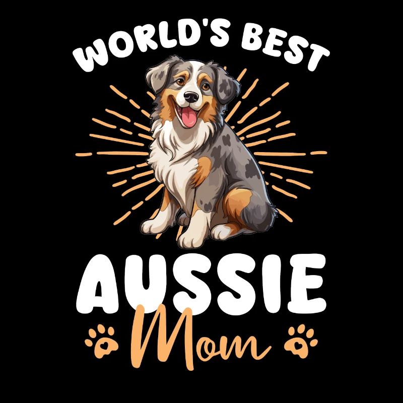 Australian Shepherd Blue Merle Dog Aussie Mom