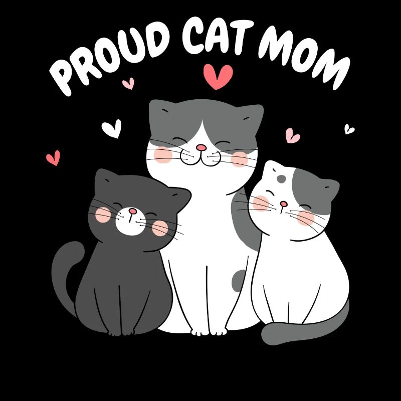 Fier Chat Maman Chaton Copieux Drôle