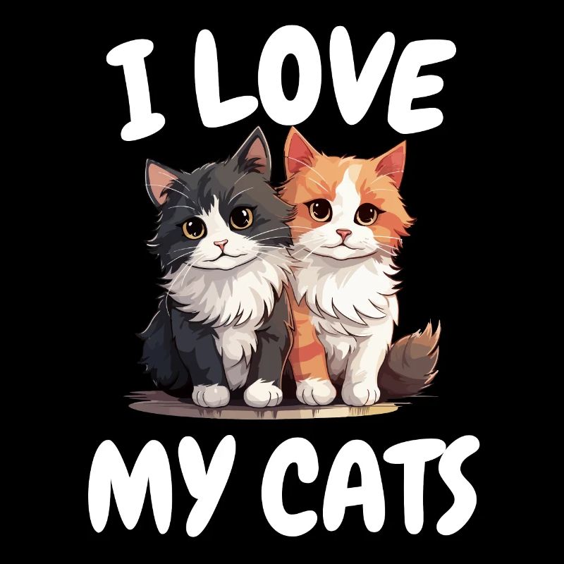 J’aime mes chats drôle de chaton pour
