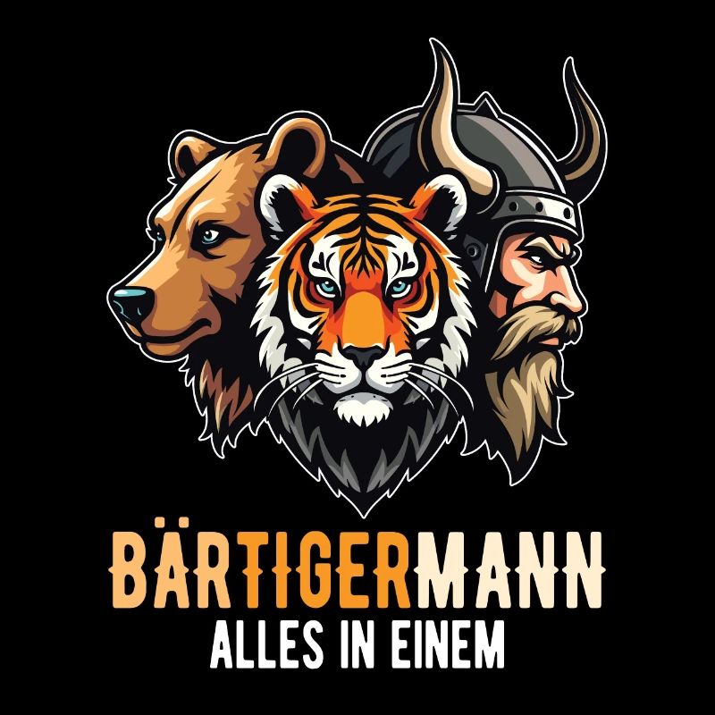 Bearded Man Bear Tiger Man Viking