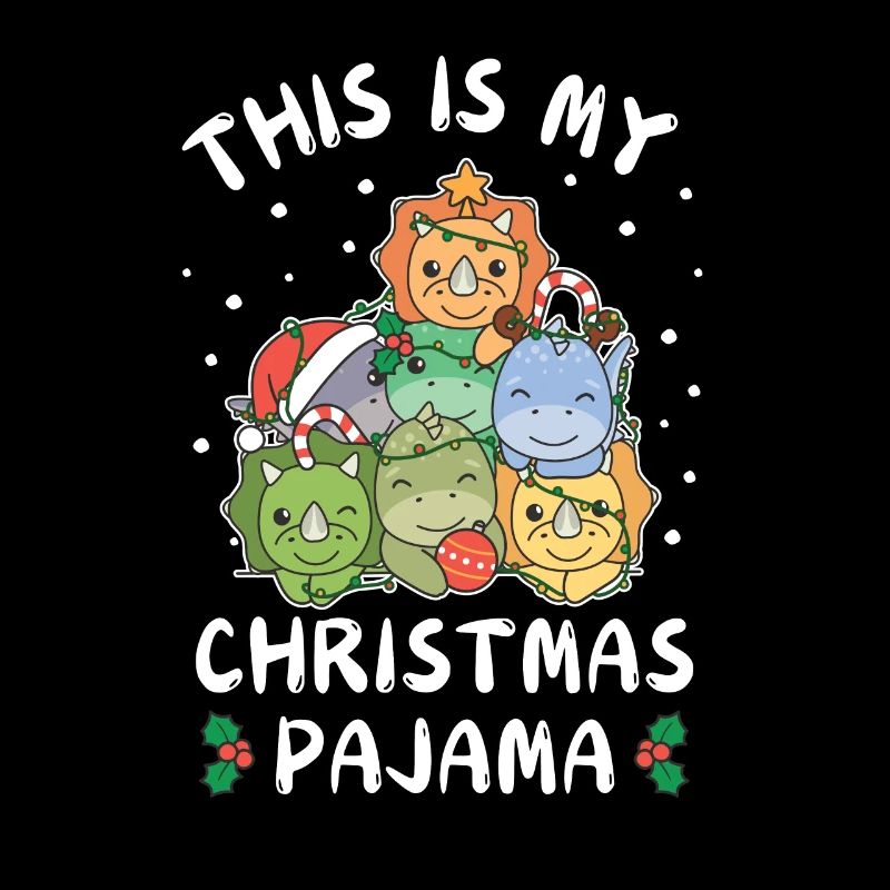 Dinosaure de Noël Pyjama de Noël
