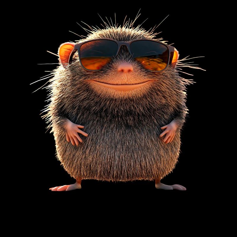 Mole with Sunglasses Love Cute Moles