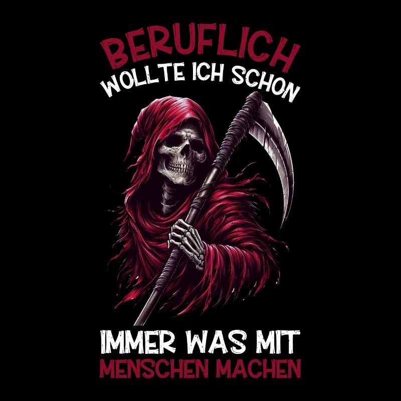 Sarkastischer Sensenmann Schwarzer Humor Dunkler