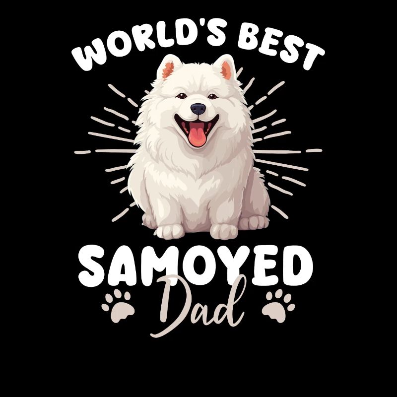 Samoyed Groovy Samoyed Dad