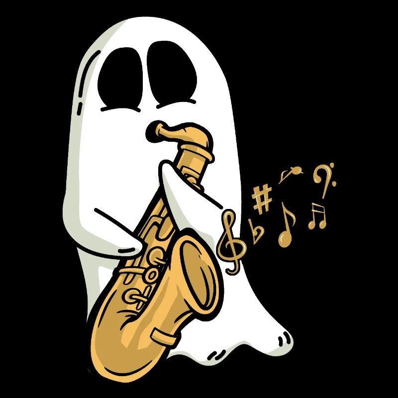 Saxophone Halloween Ghost