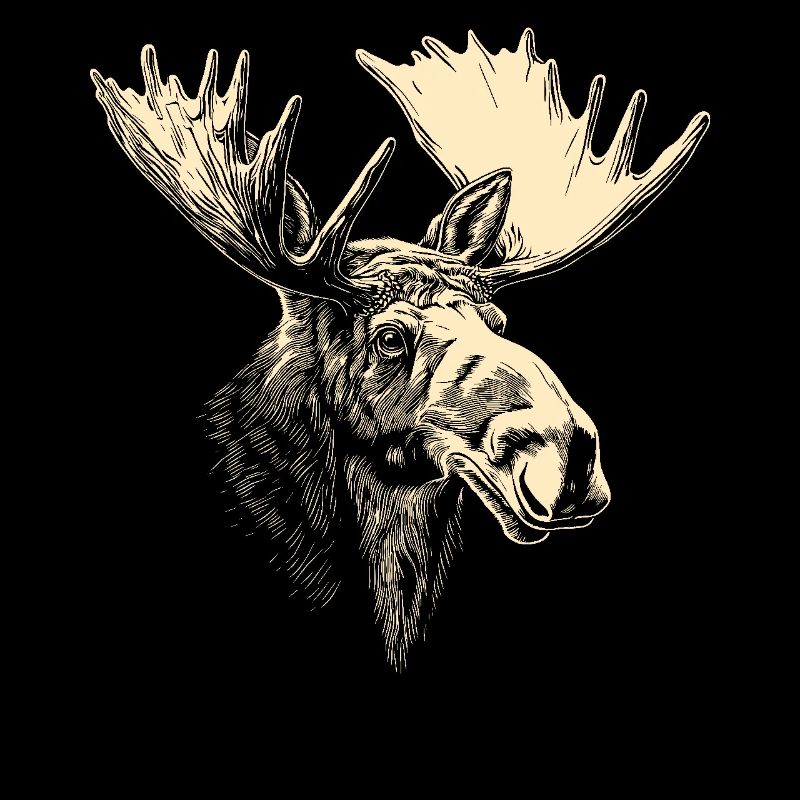 Elch Moose Elchbulle Geweih Hirsch Wilde Elche