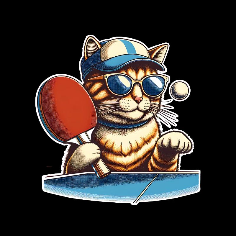 Table tennis cat