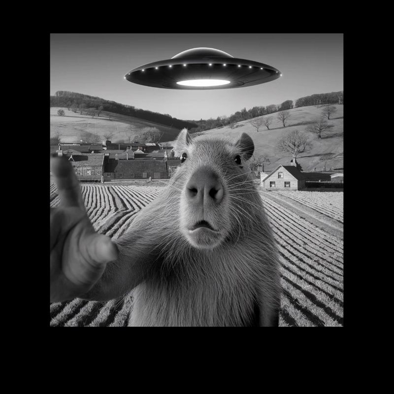 Alien Encounter Capybara Selfie