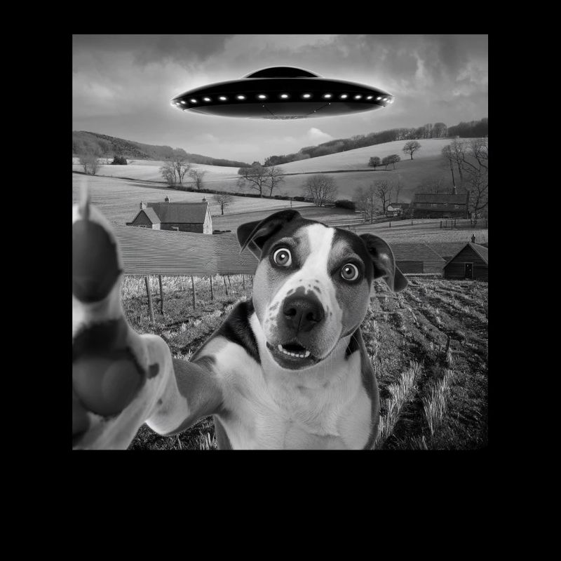 Alien Encounter Dog Selfie