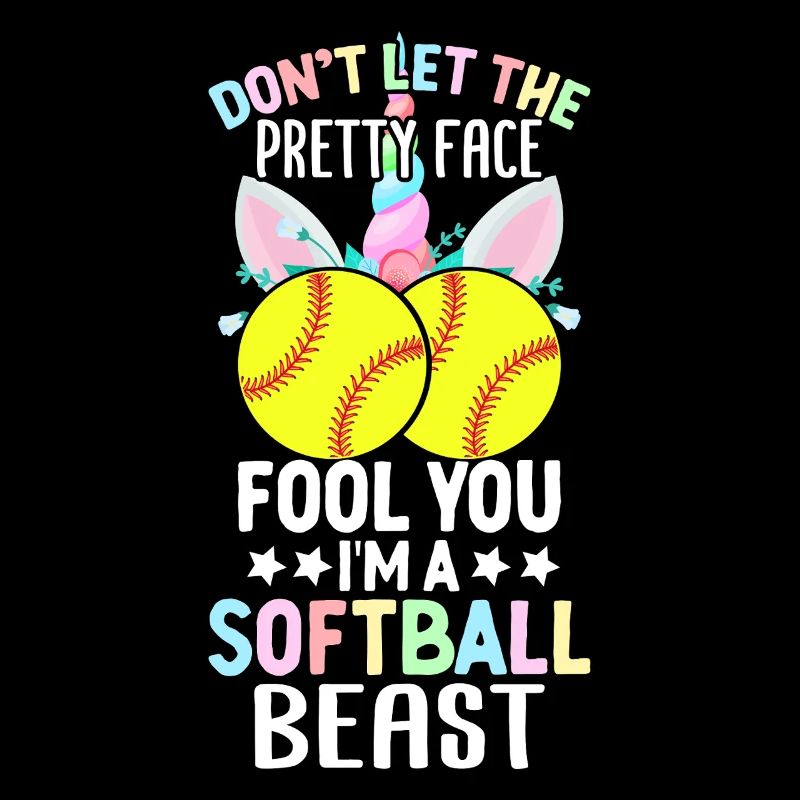 Ich bin ein Softball-Biest Softball-Mädchen