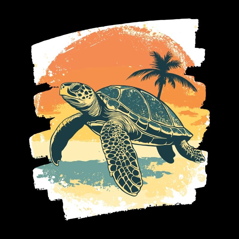 Tortue de mer rétro