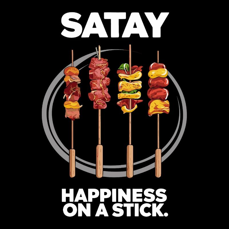 Satay Bonheur Sur Un Bâton