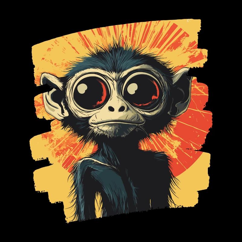 Singe araignée rétro