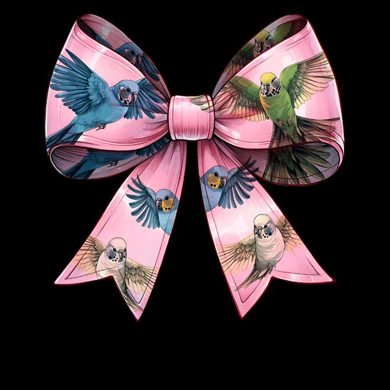 Coquette Bow Budgie Wellensittich Papagei Muster