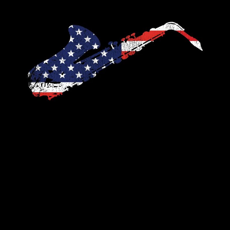 Saxophone American Flag