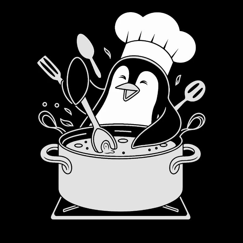Cooking Penguin Chef Hat Fun