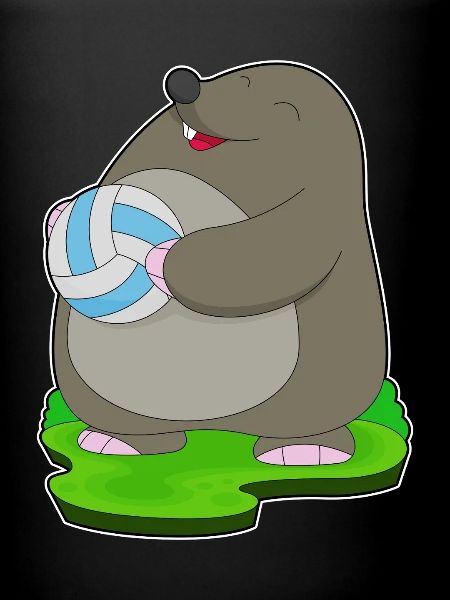 Mole Volleyball Player Volleyball