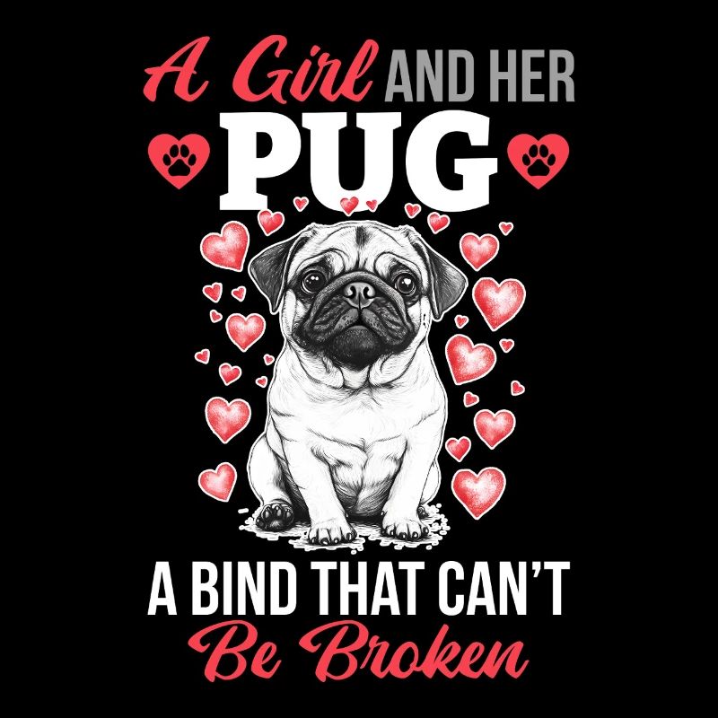 Mignon propriétaire de chien carlin