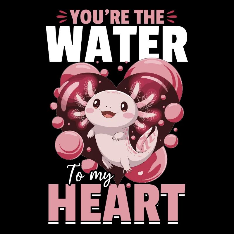 Cute Axolotl Valentine's Day