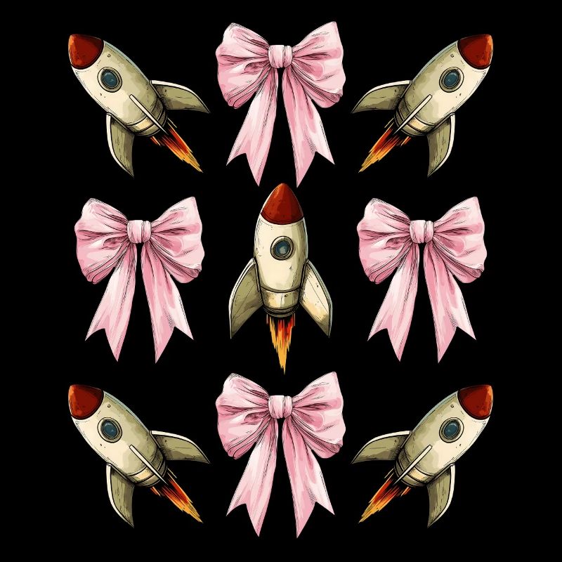Coquettish Bow Space Rocket Space Shuttle