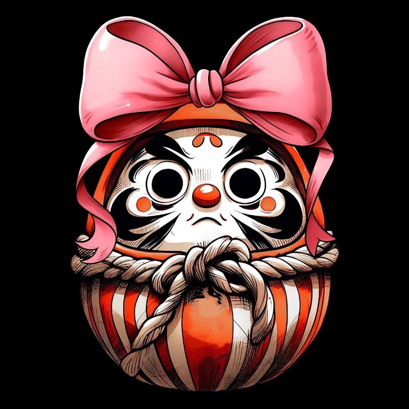 Coquette Bow Daruma Poupée Japon Pink Bow