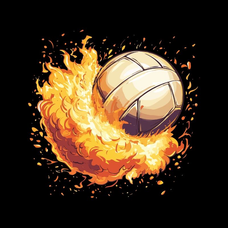 Feu brûlant de volley-ball