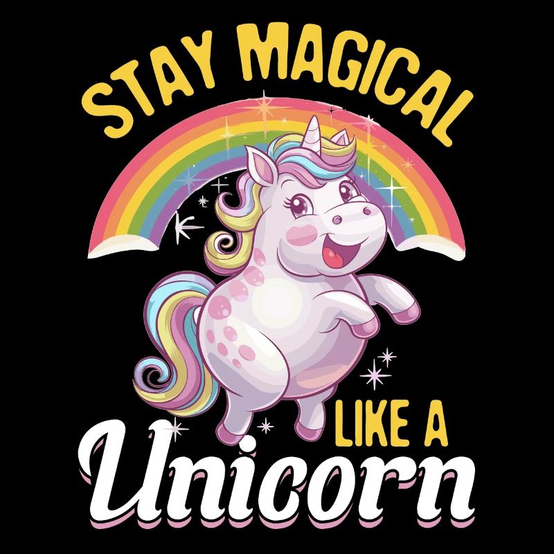 Cute Chubby Unicorn Rainbows