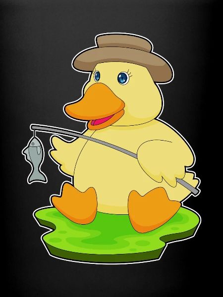 Pêche au poisson canard pêcheur