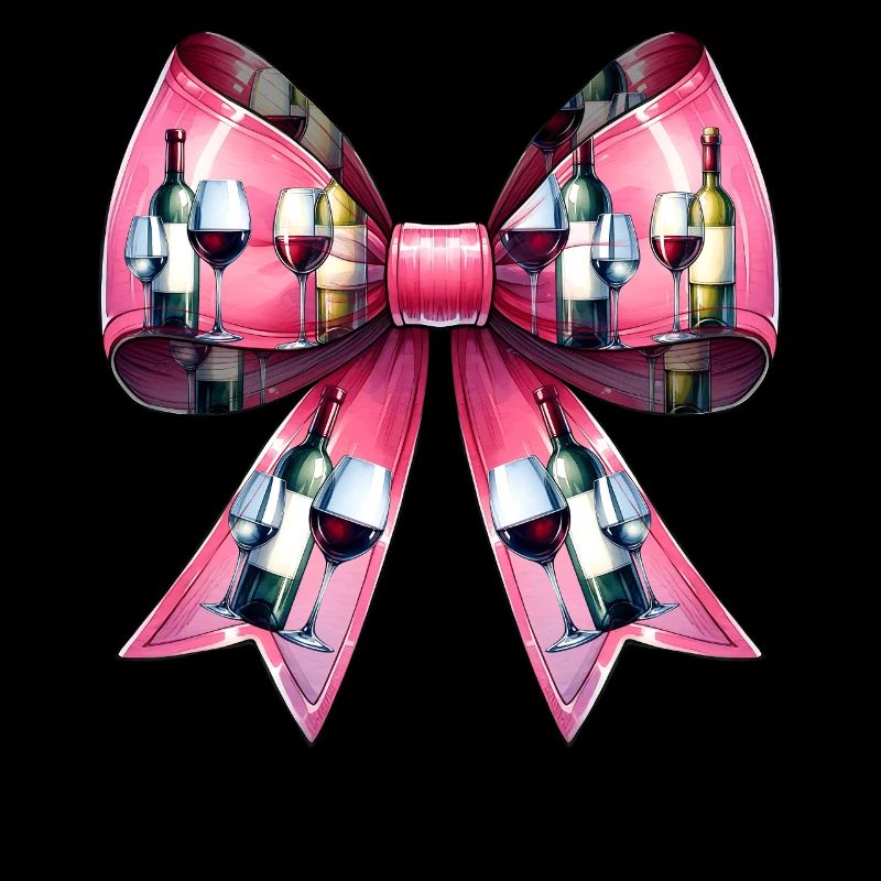 Coquette Bow Wine Drinker Pink