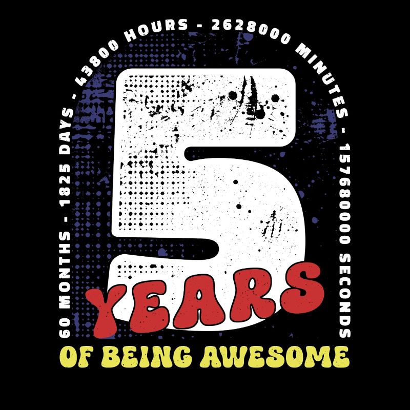 5 Ans Anniversaire Mois Jours Heures Minutes