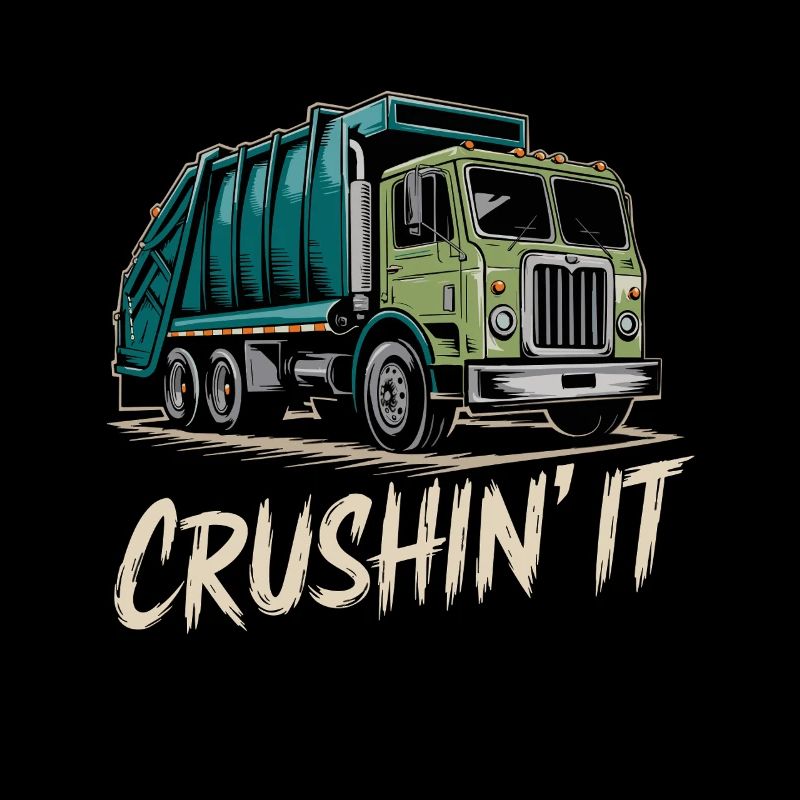 Garbage Man Truck Crushin' It Style