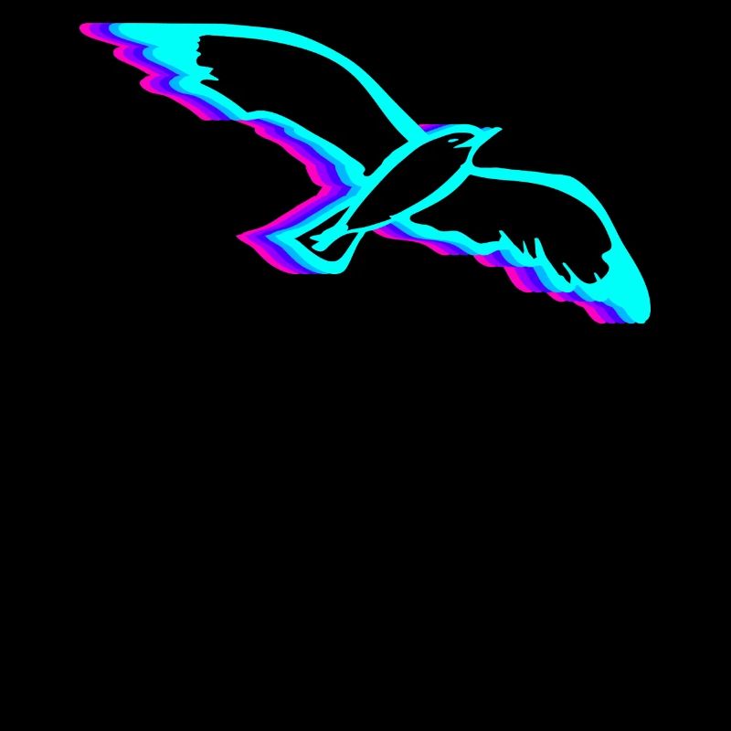 Retro Seagull Seagull Seabird Vaporwave