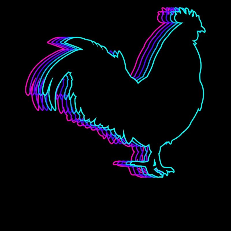 Retro Chicken Vaporwave