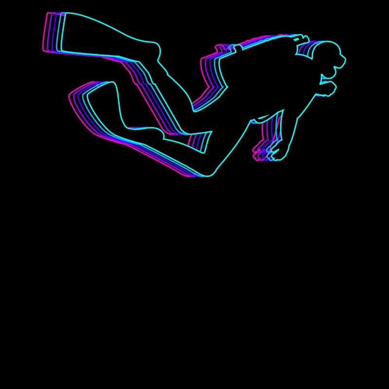 Plongée sous-marine rétro Vaporwave
