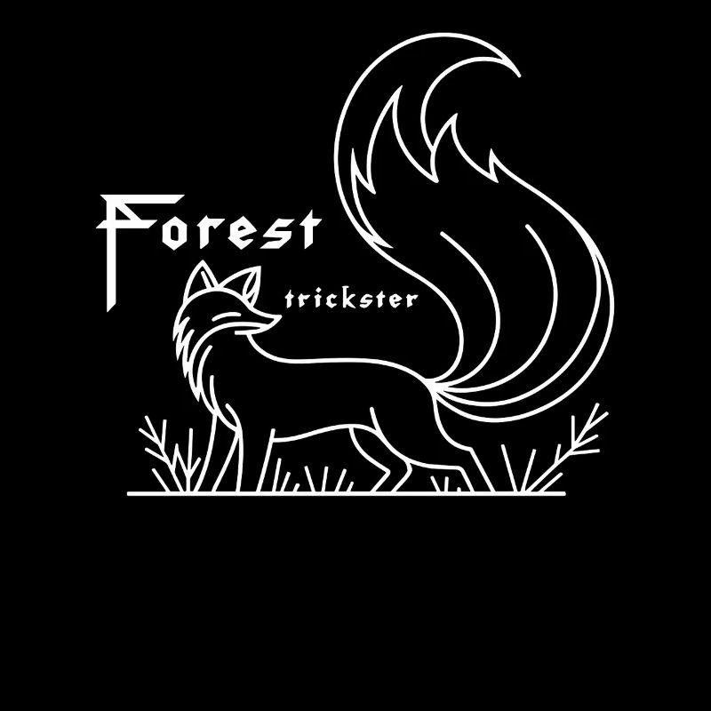 Forest Trickster Fox Graphic Illustration