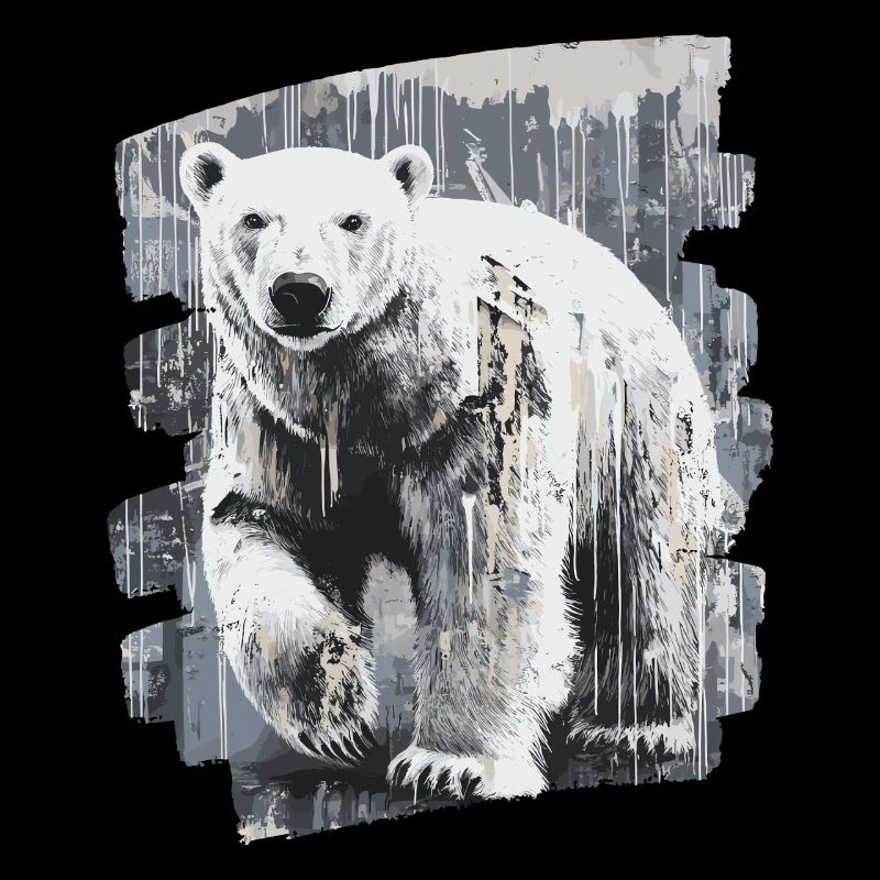 Eisbär Graffiti Sprayer